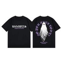 Rock Band Bad Omens Tour T-shirts Gothic Vintage Short SleeveT-shirts Men Women Oversized T Shirt Streetwear S gray