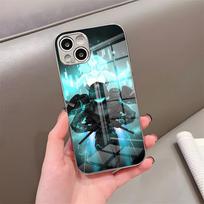 S-Skibidi Toilet Phone Case For IPhone 17 Pro Max 15 Pro 16 14 Plus 12 13 Mini 11 Pro Shockproof Electroplated Glass Cover iPhone 11 Pro black