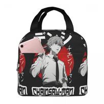 Pochita Ramen Chainsaw Man Anime Insulated Lunch Bag for Women Children Portable Food Boxes Thermal Lunch Box Tote One Size gray
