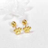 18K Titanium Steel Cat Paw Stud Earrings - Cute, Compact, Fresh Fashion Jewelry for Women auksas
