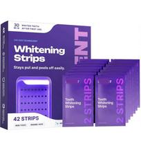 Purple Whitening Teeth Strips for Daily Use Gentle Formula Enamel Protection and Stain Removal 42pcs/pack less