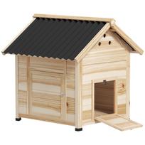 Outdoor Duck House with Ramp, Removable Bottom and Ventilation Holes, 78x90x92 cm, Wood