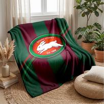 South Sydney Rabbitohs Flannel Fleece Blanket Cozy Warm Throw Blanket For Couch Bed Travel All Season Use 75x90cm