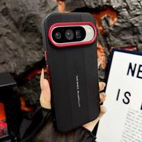 For Google Pixel 10A 10 10 Pro 10ProXL leather texture solid color red lens ring shockproof and fingerprint-resistant phone case For Pixel 10 Pro XL