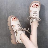 Moteriški sandalai Rome Sandalai Elegantiški laisvalaikio batai Moteriški minkšti vandeniui atsparūs platforma madingi Gladiator klasikiniai juodi paplūdimio batai 37 smėlis