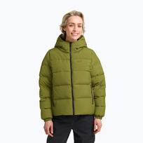 Moteriškas pūstas paltas Jack Wolfskin Frozen Palace khaki green