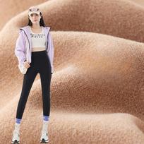 Fleece Lined Women Winter Barbie Pants High Waist Tummy Control Leggings Thick Warm Outdoor Wear Yoga Pants S beige