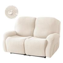 2 Seater Water Repellent Recliner Sofa Covers Stretch Polar Fleece Lazy Boy Armchair Cover Sofa Slipcovers Furniture Protector šviesiai geltonos spalvos