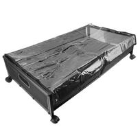 Under Bed Storage Container Dust Proof High Load Bearing Large Capacity Space Saving Transparent Window with Wheels Lid Underbed   for Clothes gray