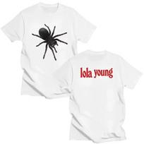 2026 HighQuality Lola Young Spiders TShirt Fashion Short Sleeve HipHop Unisex Aesthetic Crew Neck Women And Men TShirt S white