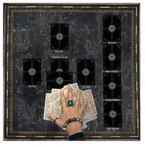 Aukuro Audinys Būrimo Kortos Staltiesė Gobelenas Skaitymo Korta Taro Kortos Staltiesė Aukuro Audinys Lengva Naudoti B 50x50cm black
