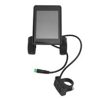 Elektrinio dviračio X1 Penkių kontaktų vandeniui atsparus jungtis Spalvotas LCD prietaisų skydelis Dviračio paspirtuko LCD greičio rodymas 24V/36V/48V juoda