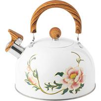 3L Whistling Kettle Teapot Floral Enameled Universal Teapot Water Kettle Large Capacity Thickened Coffee Pot