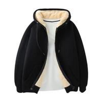 Fleece Sutirštinti Džemperiai Moterims Vientisos Spalvos Užsegami Šilti Pamušalu Terminiai Džemperiai L