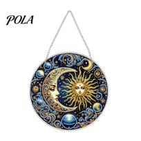 Diamond Art Suncatcher Kit, DIY Sun Catcher Craft Kit, Window Hanging Acrylic Decoration, Faux Diamond Craft Project for Adults Home Decor D black