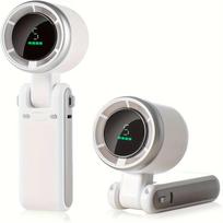 Handheld Fan Portable Foldable USB Rechargeable, Ultra Quiet 5-speed Adjustable, 3600mAh Battery (10 Hours Running Time) balta