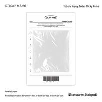 PaperMore Sticky Notes - Today's Happy Simple Breakfast Theme for Student Memos & Journals white
