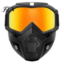 Clear Vision Work Goggles Full Face Goggle Mask, Detachable Cycling Mask with Anti-Fog HD Flame Resistant Lens, Large Viewing Hood, Anti-UV Shield for E