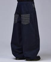 SCALLYWAG Point Check Non-Faded Denim Pants [Indigo] Indigo/M black