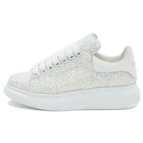 Alexander McQueen Oversized Leather Low top Stylish Skateboarding Shoes Women's White 558944W4SA18316 37 white