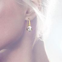 Swarovski Element Earrings Women's 1054614 Rouge Pink|F gray