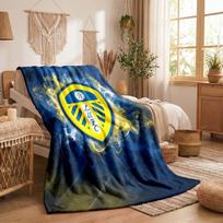 Leeds United Theme Fleece Blanket Cozy Soft Plush Blanket For Bedroom Couch Travel 75x90cm