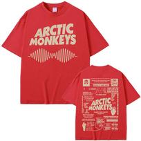 Retro Arctic Monkeys Albumo Turo Dvišalė Grafinė Marškinėliai Vyrams Moterims Hip Hop Punk Rock Marškinėliai Laisvalaikio Medvilniniai Per dydį Marškinėliai XS