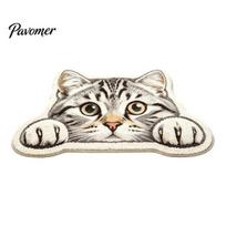 Pet Themed Home Decor Realistic 3D Sleeping Cat Plush Rug, Soft Imitation Cashmere Bath Rug Absorbent Floor Mat, Non-slip Decorative Carpet 40cm F