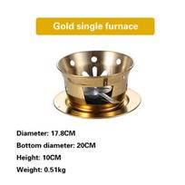 Pure copper dry pot Cooking hot pots Thickened creative high-grade pot  Golden alcohol stove panela cooking pot pots and pans brown