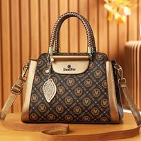 Retro printed letter bag for women  all-in-one crossbody  senior texture  elegant brown