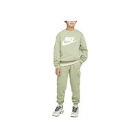 Nike Sportswear Club Fleece Comfortable Fashion Letter Long Sleeve Kids tops Olive-Green White FD2992-386 S beige