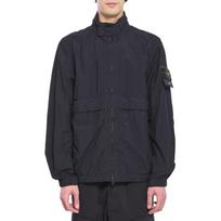 Stone Island High Neck Badge Patch Long Sleeve Jacket Men jackets L1S154100056S0345-V0029 XL black