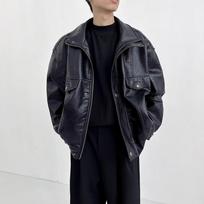 Hong Kong Style Retro American Pilot Leather Jacket, Men's Autumn Trend, Loose Fit Lapel M