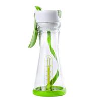 Salad Dressing Mixer Bottle Leak Proof Salad Dressing Shaker Portable Salad Dressing Container with Scale for Home Kitchen white