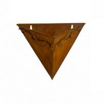 Sieninis trikampis metalinis kabinamas vazonas, kaimiško stiliaus, dekoratyvinis krepšys augalams, tinkamas svetainei, valgomajam, miegamajam, vidaus ir lauko one size brown