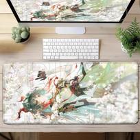 Kawaii XXL HD print Anime Zhuang Fangyi Arknights Endfield protect Mouse Pad esports Game Rubber Gaming Large PC carpet Desk Mat 400x800x2mm white
