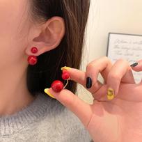 Elegant Retro Ankara Red Pearl Earrings - Versatile Two-Way Design, Light Luxury for a High-End Feel