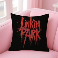 L-Linkin P-Park Heavy Metal Band Cushion Cover Car Throw Pillow Case For Sofa Car Christmas Gift 40X40Cm 45X45Cm Peach skin 18*18(CM)-1Pcs white