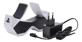 Prekė su pažeista pakuote. Įkroviklis PowerA Playstation 5 controller charging station, balta sp./juoda sp.