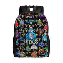 Lemur Backpack Primary And Secondary School Printed School Bag Large Capacity Fashion Backpack 17inch backpack (42*30*16) gray