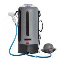 Water Bag Collapsible Water Container 12L/20L Portable Camping Shower Bag Water Bag with Air Pump for Outdoor gray