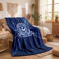 Portsmouth FC Theme Fleece Blanket Cozy Soft Plush Blanket For Bedroom Couch Travel 75x90cm