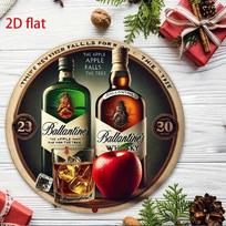 Vintage Ballantines Metal Sign 20x20 cm Retro Bar Pub Decor Wall Plate