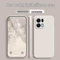 OPPO Reno 15 Pro Liquid Silicone Case – Solid Color, Full Coverage, Drop Protection, Soft Straight Edge Design OPPO Reno 15 Pro [1 Case] beveik baltos spalvos