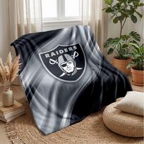 Las Vegas Raiders Flannel Fleece Blanket Cozy Warm Throw Blanket For Couch Bed Travel All Season Use 75x90cm