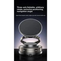 Vacuum Magnetic Phone Holder Stand for Magsafe Suction Cup Phone Mount Adjustable Swivel Lock for Car/Gym/Mirror Tablet Grip juoda