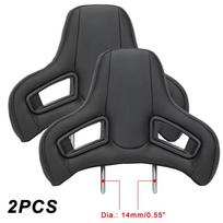 2 vnt. lenktyninė galvos atrama su Plug Play sistema 10 mm 12 mm 14 mm universali sėdynės galvos atrama PVC oda komfortas automobilio kaklo pagalvėlė 2PCS-Carbon-10mm