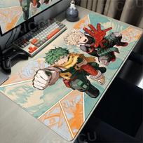 Mousepad My Hero Academia All Character HD Printing Computer Gamer Locking Edge Nonslip Table Carpet PC Accessories Keyboard Mat 30cm by 60cm brown