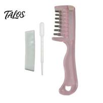 Essential Oil Hair Comb Scalp Applicator Comb, Round Massage Ball Teeth Design, 10ml Capacity, for Growth Clear Leakproof Portable Liquid Dispenser white