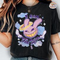 The Amazing Digital Circus Shirt, TADC Jax Character Shirt, Cute Circus Fan Gift Shirt, Anime Style Cartoon Tee for Boys Girls M gray